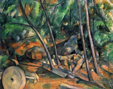  cézanne - Woods avec Millstone Paul Cézanne